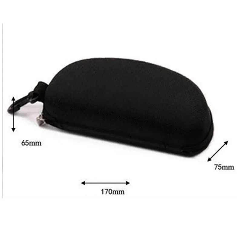 Portable Superior Zipper Eye Glasses Sunglasses Hard Case Box Portable Protector Black Universal 696X 295X255 inch LY6 SM6