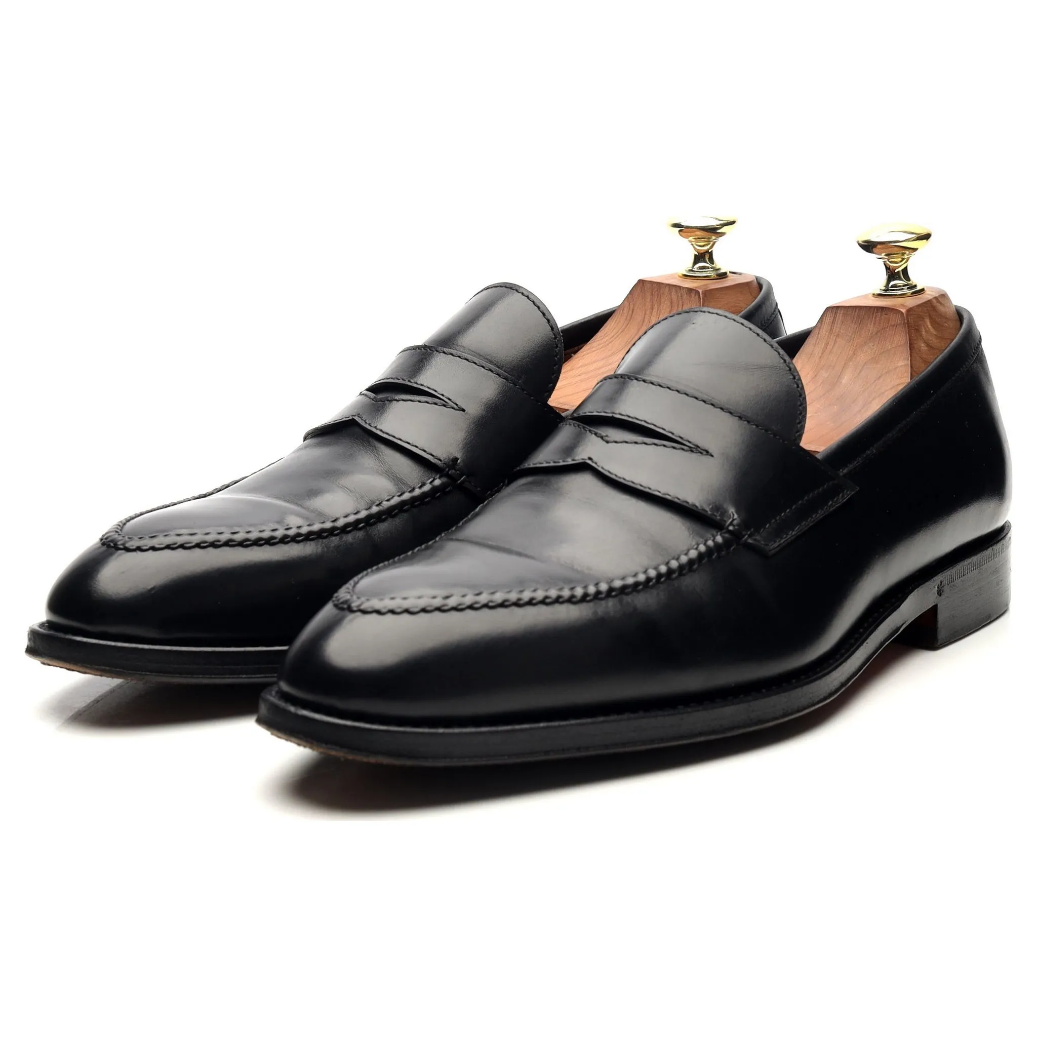 'Principe' Black Leather Loafers UK 7.5 EU 41.5