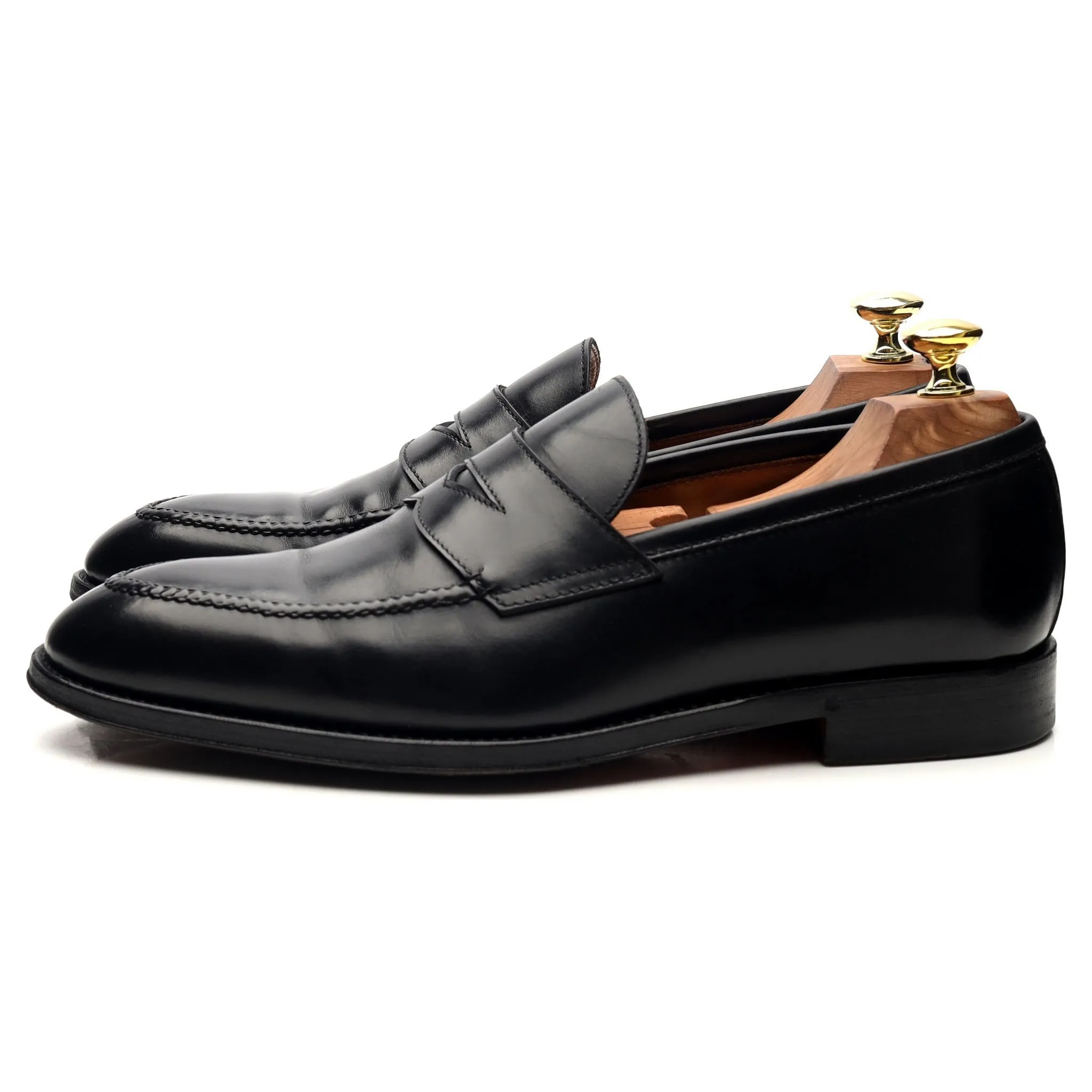 'Principe' Black Leather Loafers UK 7.5 EU 41.5