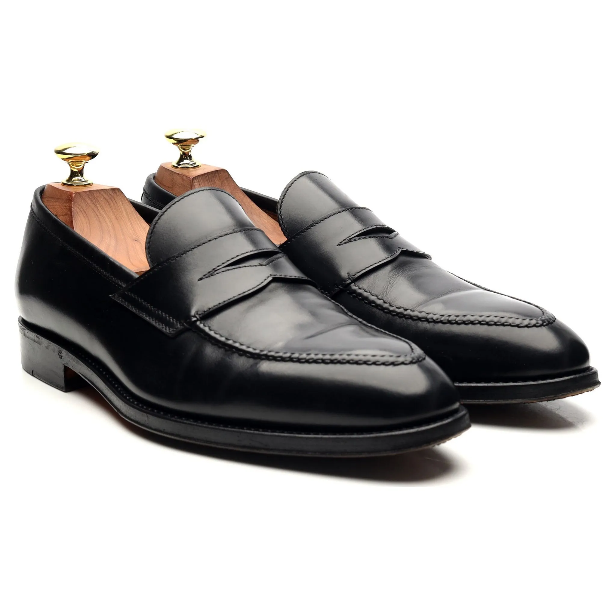 'Principe' Black Leather Loafers UK 7.5 EU 41.5