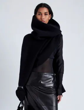 Proenza Schouler Tube Scarf in Merino Knits - Black