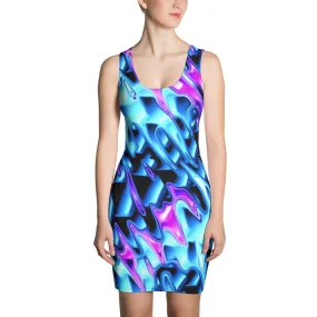 Psychedelic Vaporwave Bodycon Dress