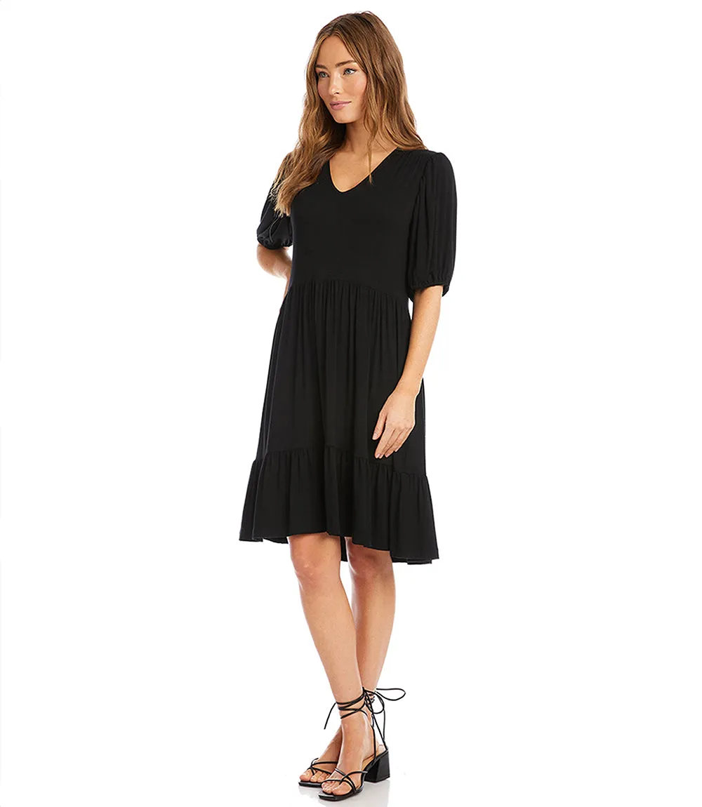 Puff Sleeve Tiered Dress