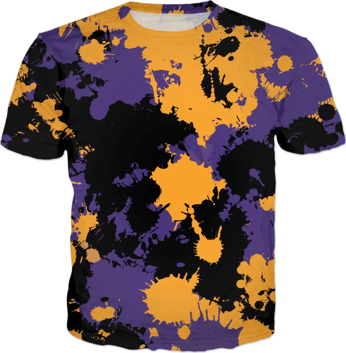 Purple Gold and Black Legends Paint Splatter T-Shirt