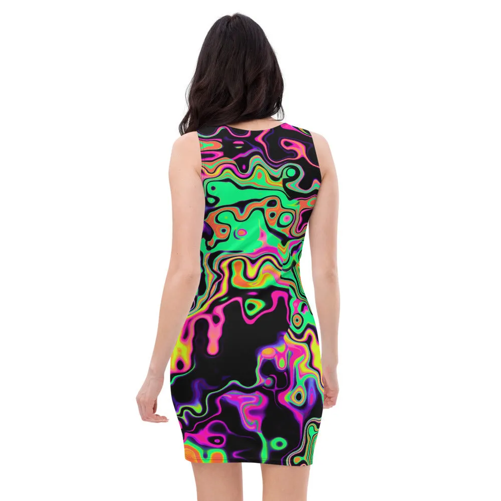 Radioactive Spill Bodycon Dress