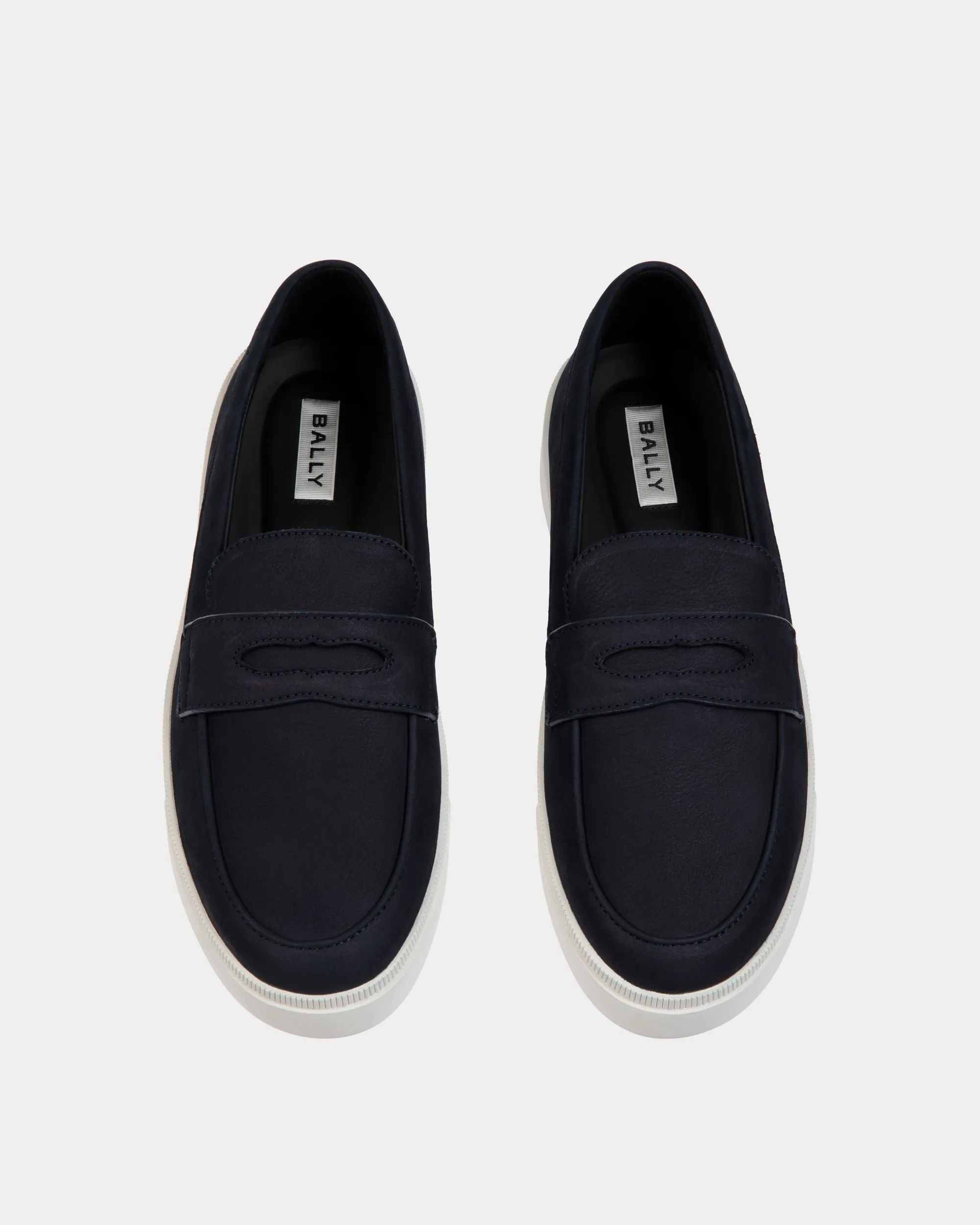 Raise Sneaker in Navy Blue Nubuck Leather