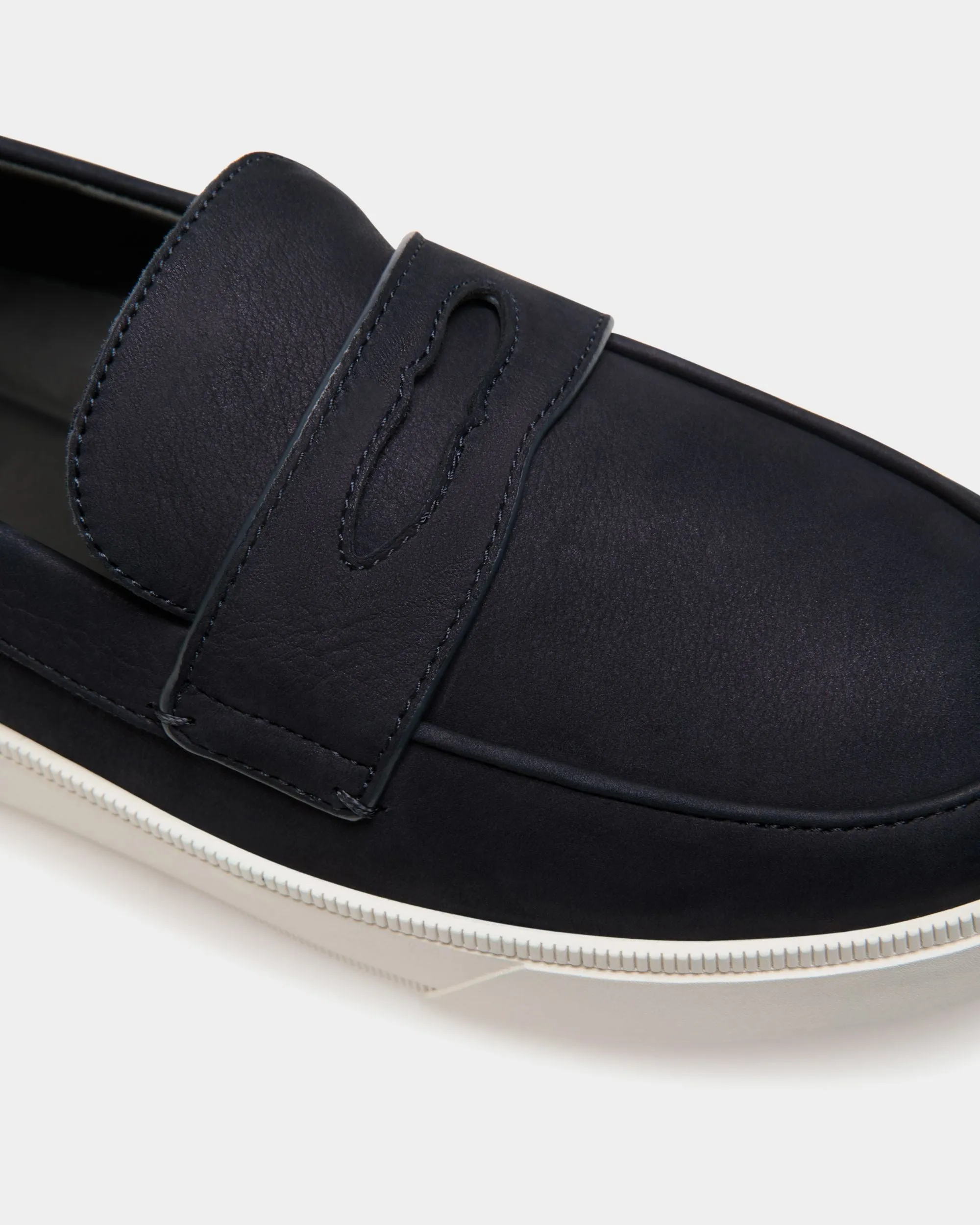 Raise Sneaker in Navy Blue Nubuck Leather