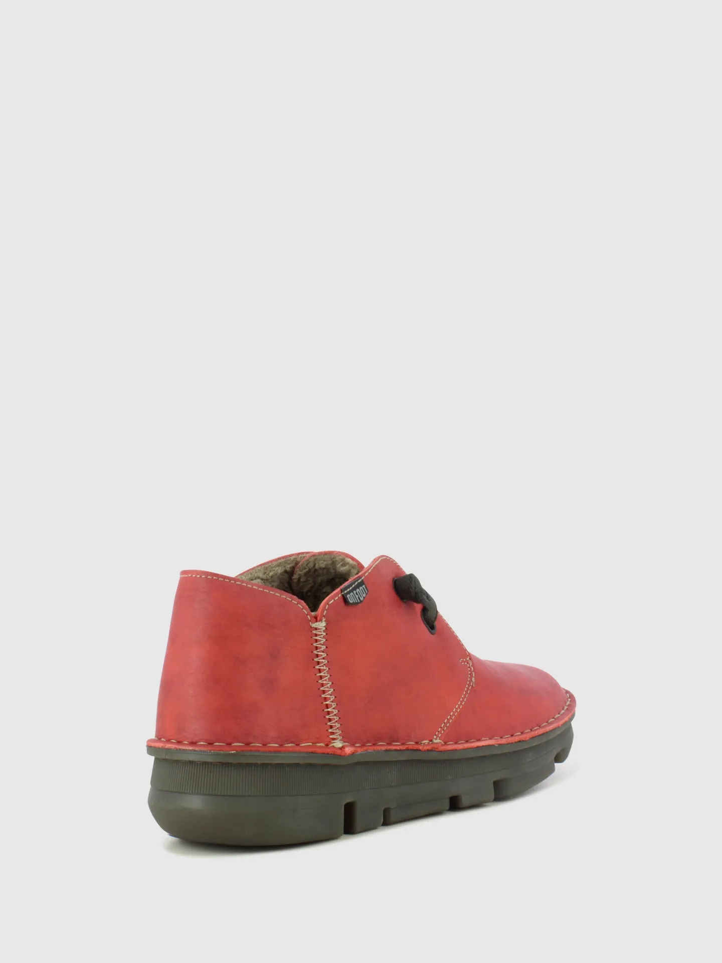 Red Round Toe Ankle Boots