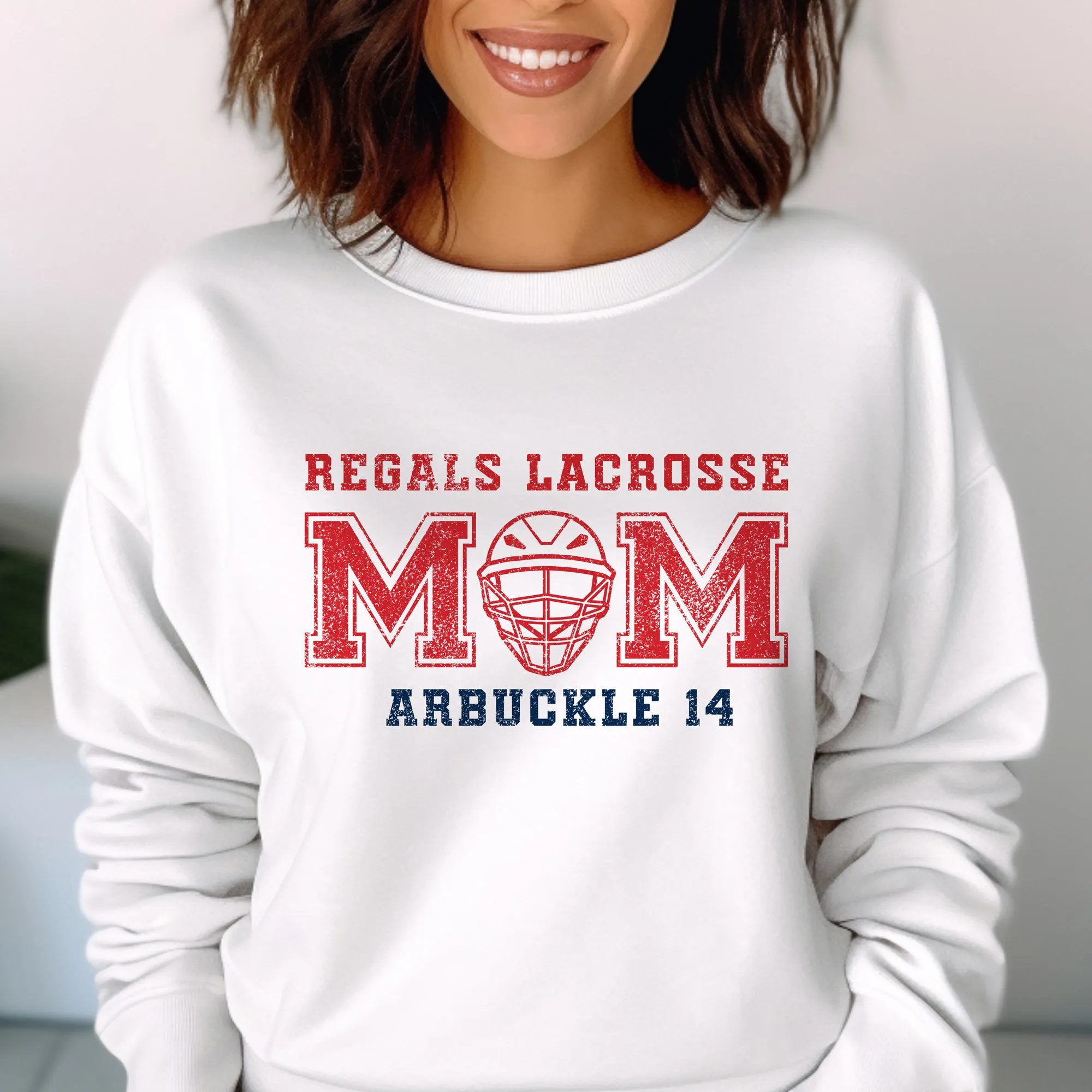 Regals Lacrosse Distressed Varsity - Personalized LNSW-202 CREWNECK/HOODIE