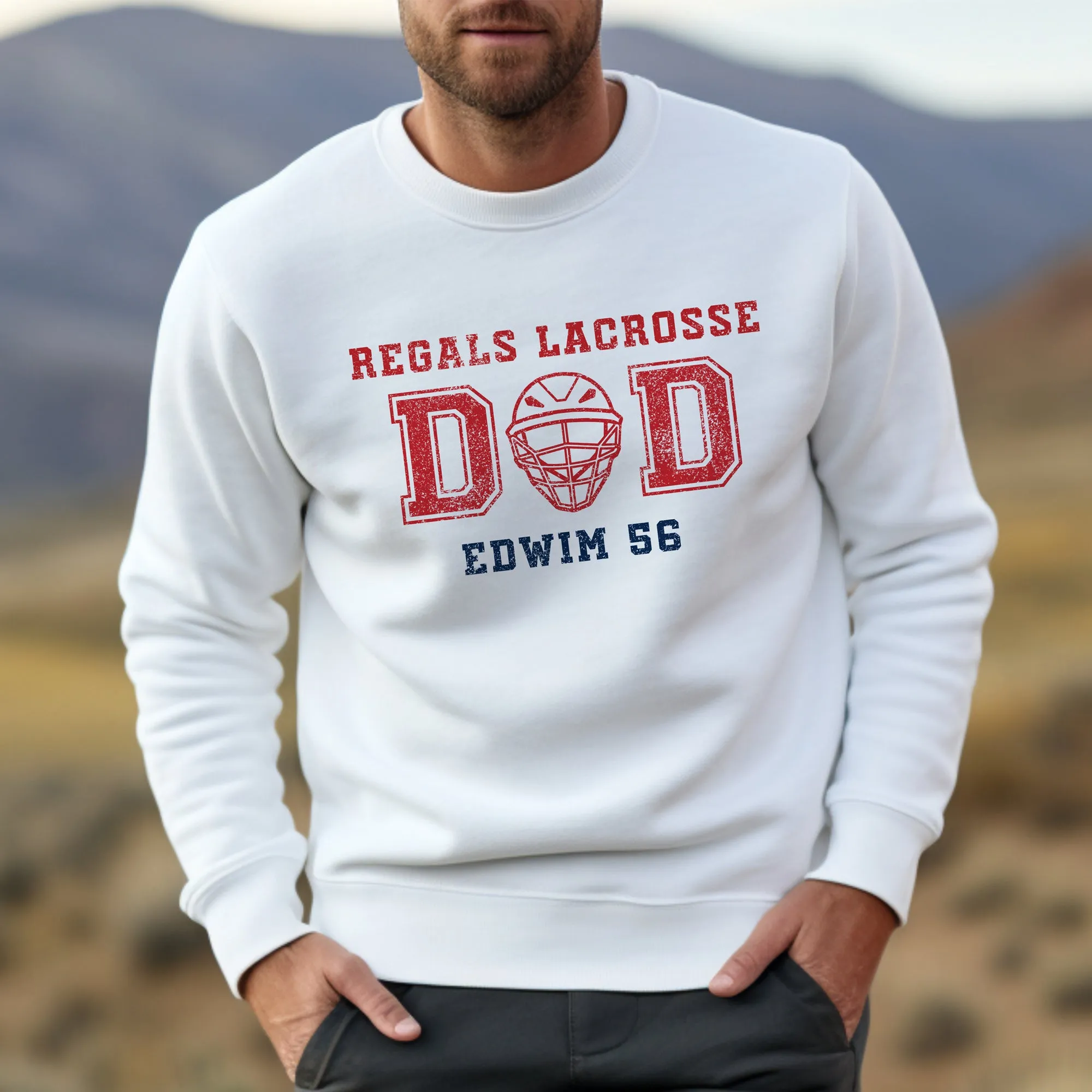 Regals Lacrosse Distressed Varsity - Personalized LNSW-202 CREWNECK/HOODIE