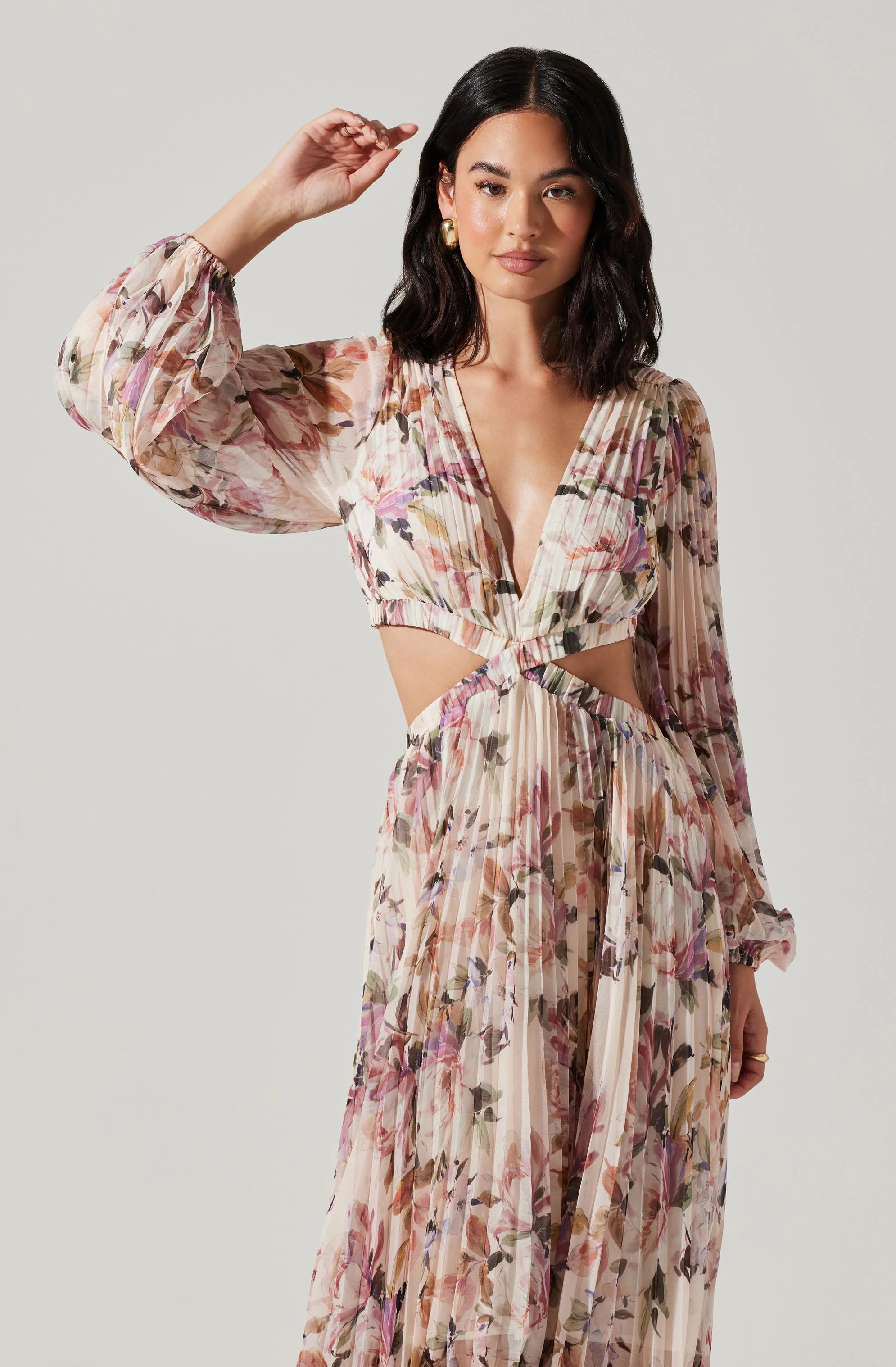 Revery Cutout Long Sleeve Maxi Dress