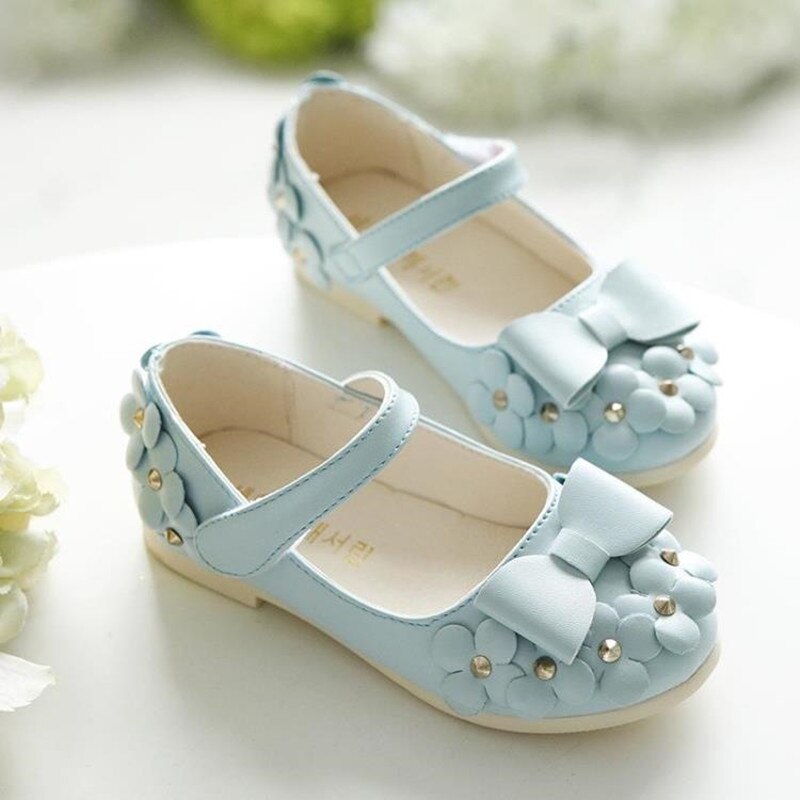 Rhinestone Flower Bow Shoes