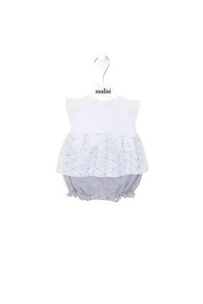 ROPA PARA NIOS - OVERALLS EN COLOR BLANCO/GRIS