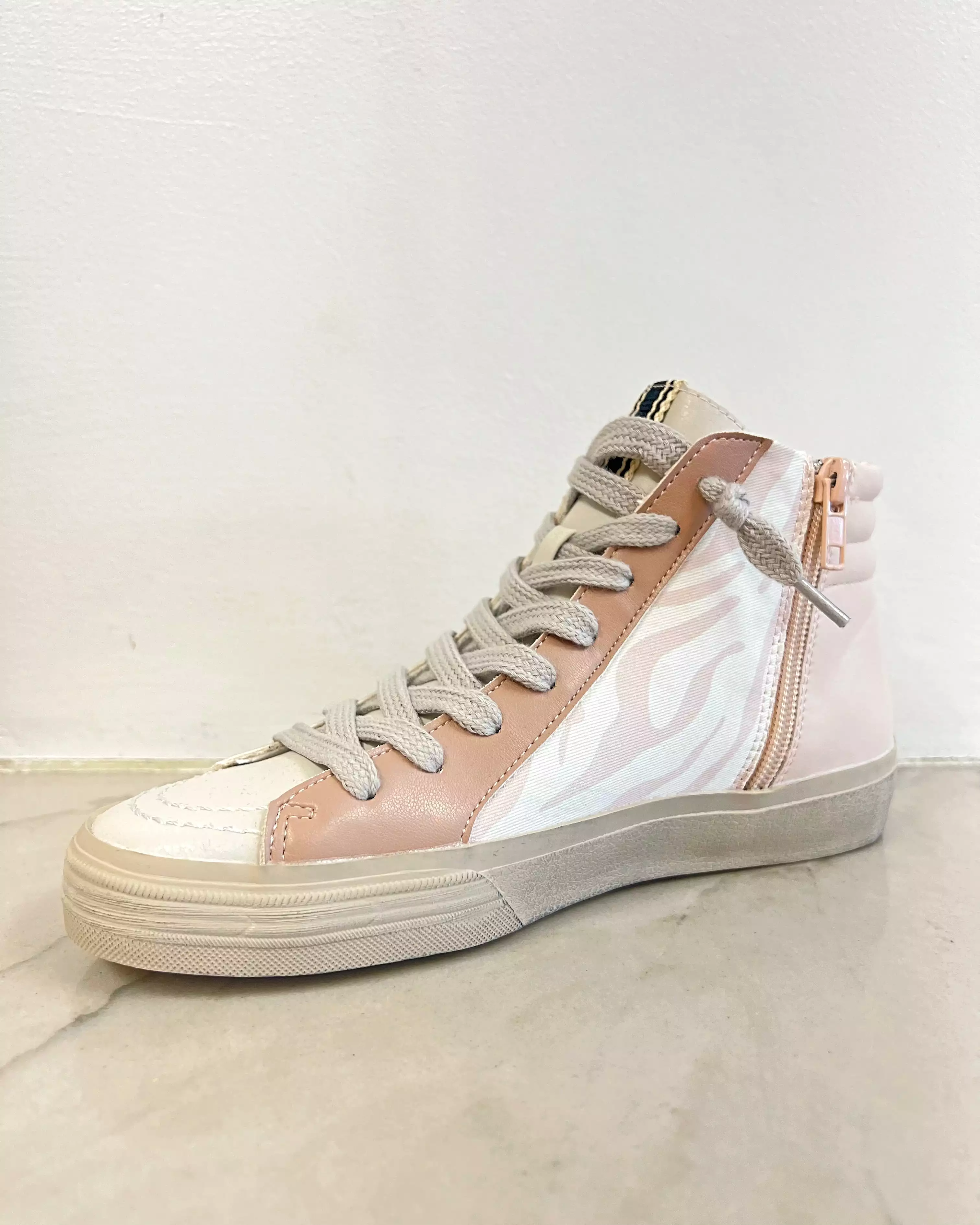 Roxanne Sneaker- Blush Zebra