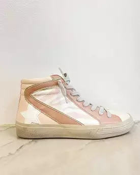 Roxanne Sneaker- Blush Zebra