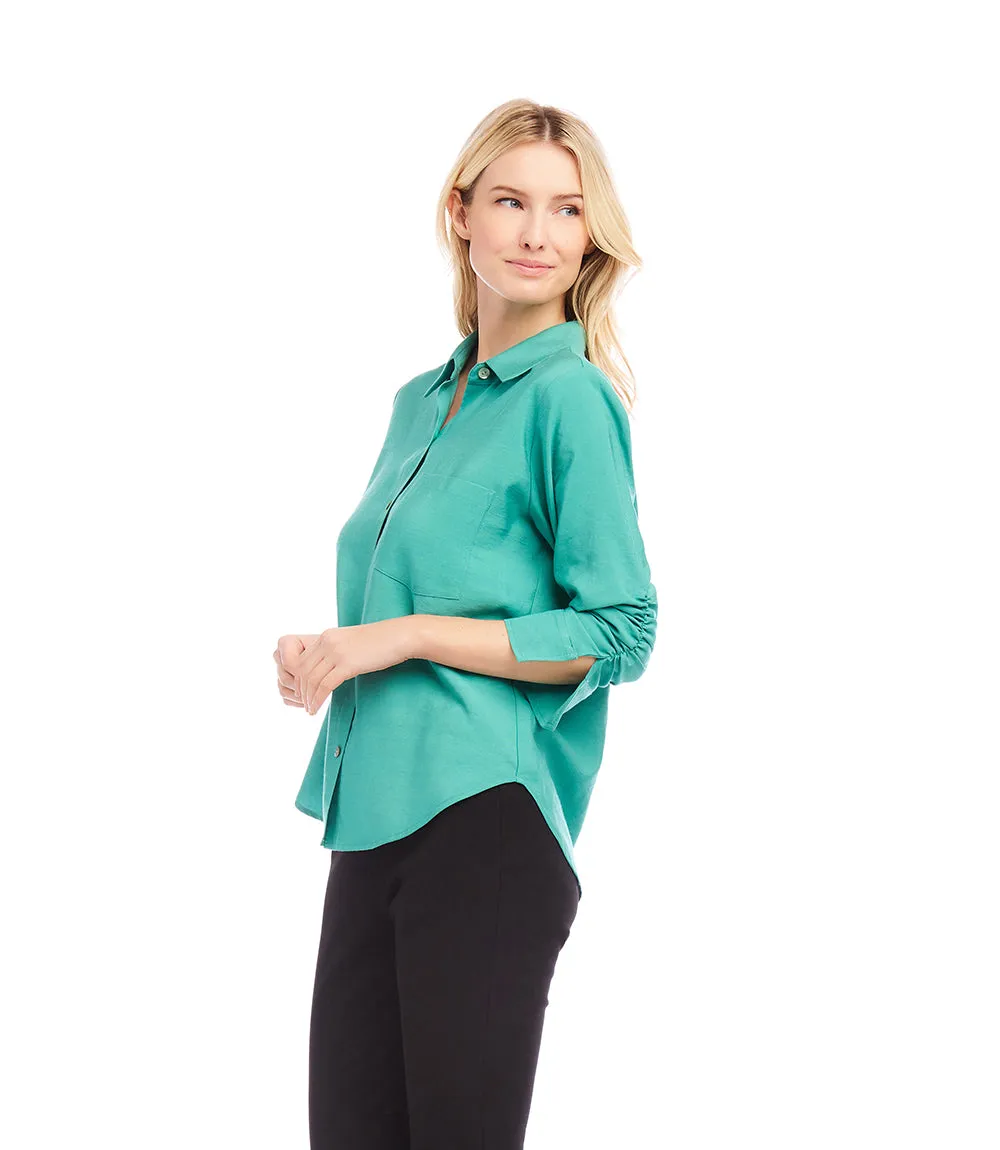 Ruched Sleeve Shirt