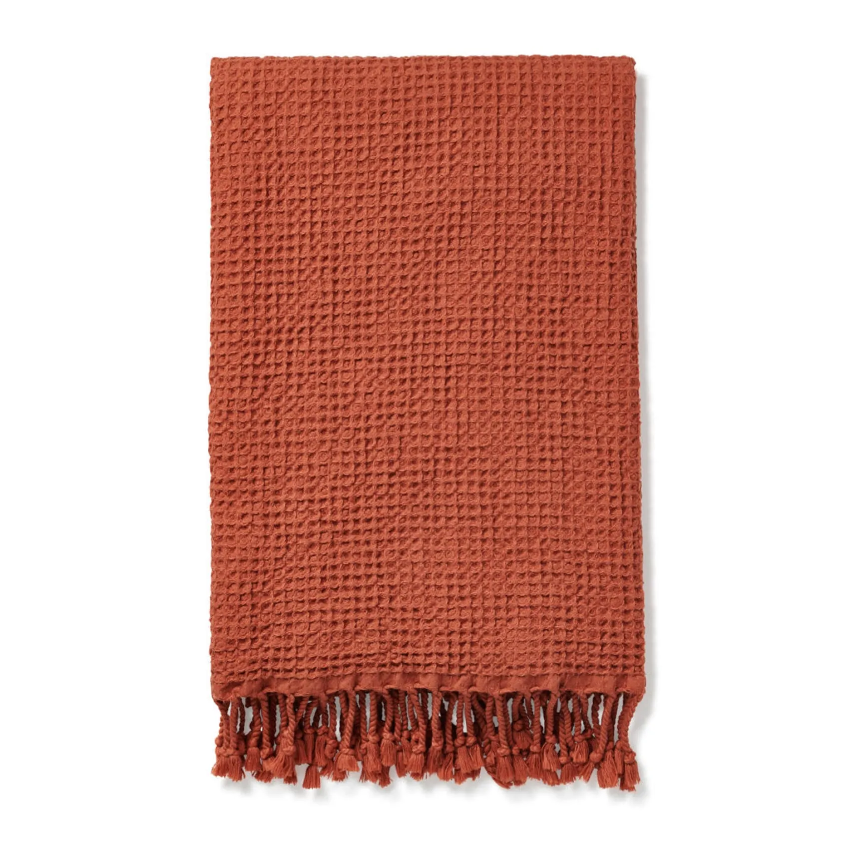 Rulo -  Cotton Waffle Scarf- Umber