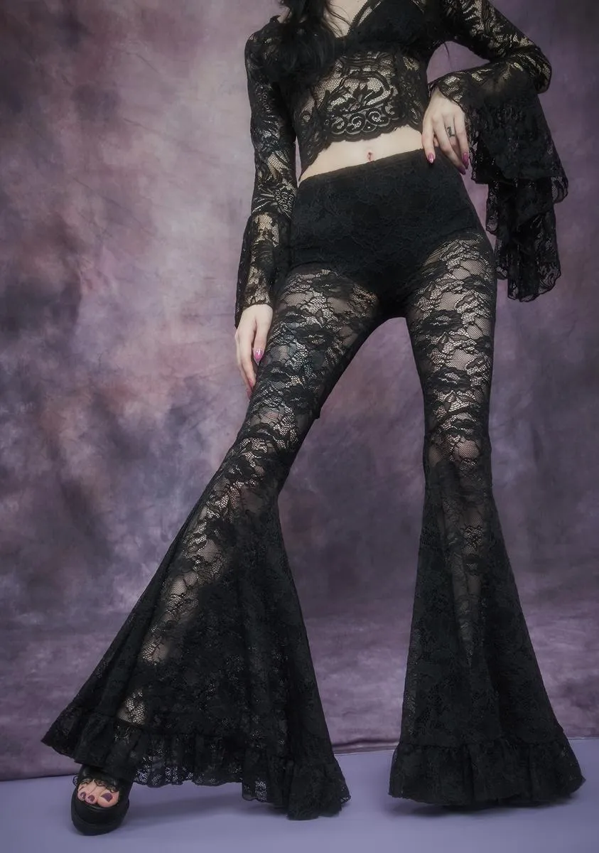 Shadows Of Moonlight Lace Bell Bottoms-