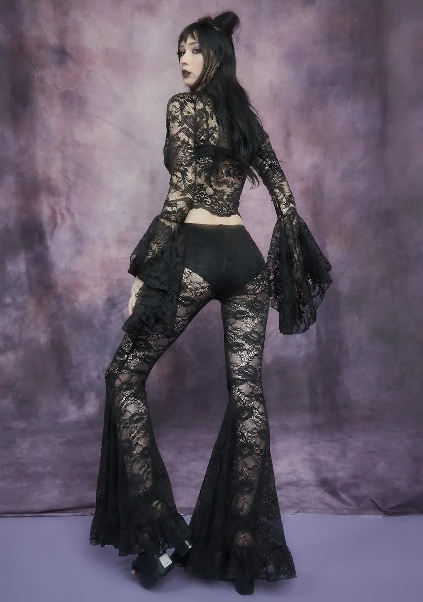 Shadows Of Moonlight Lace Bell Bottoms-