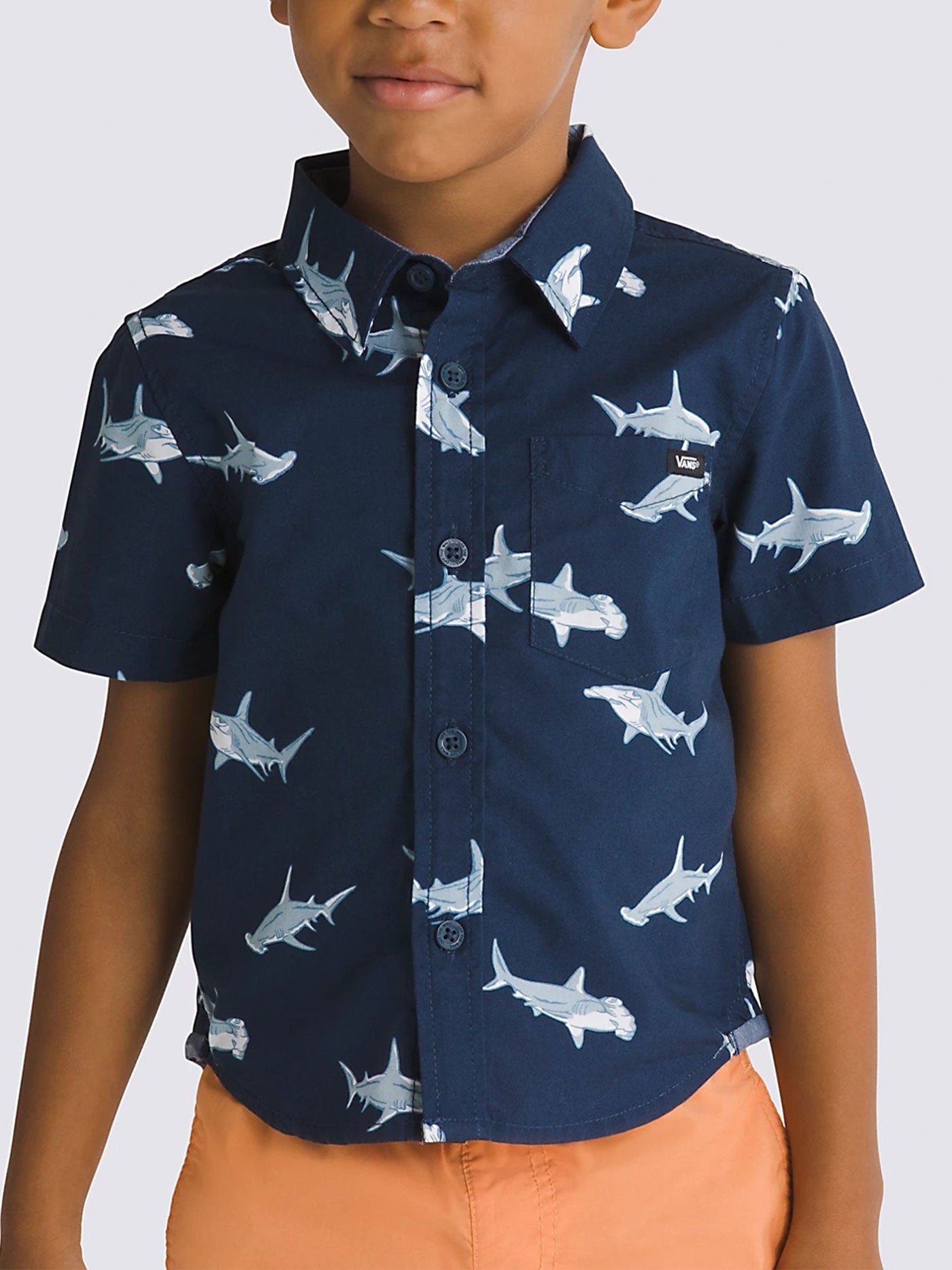 Shark Short Sleeve Buttondown Shirt (Boys 2-7)