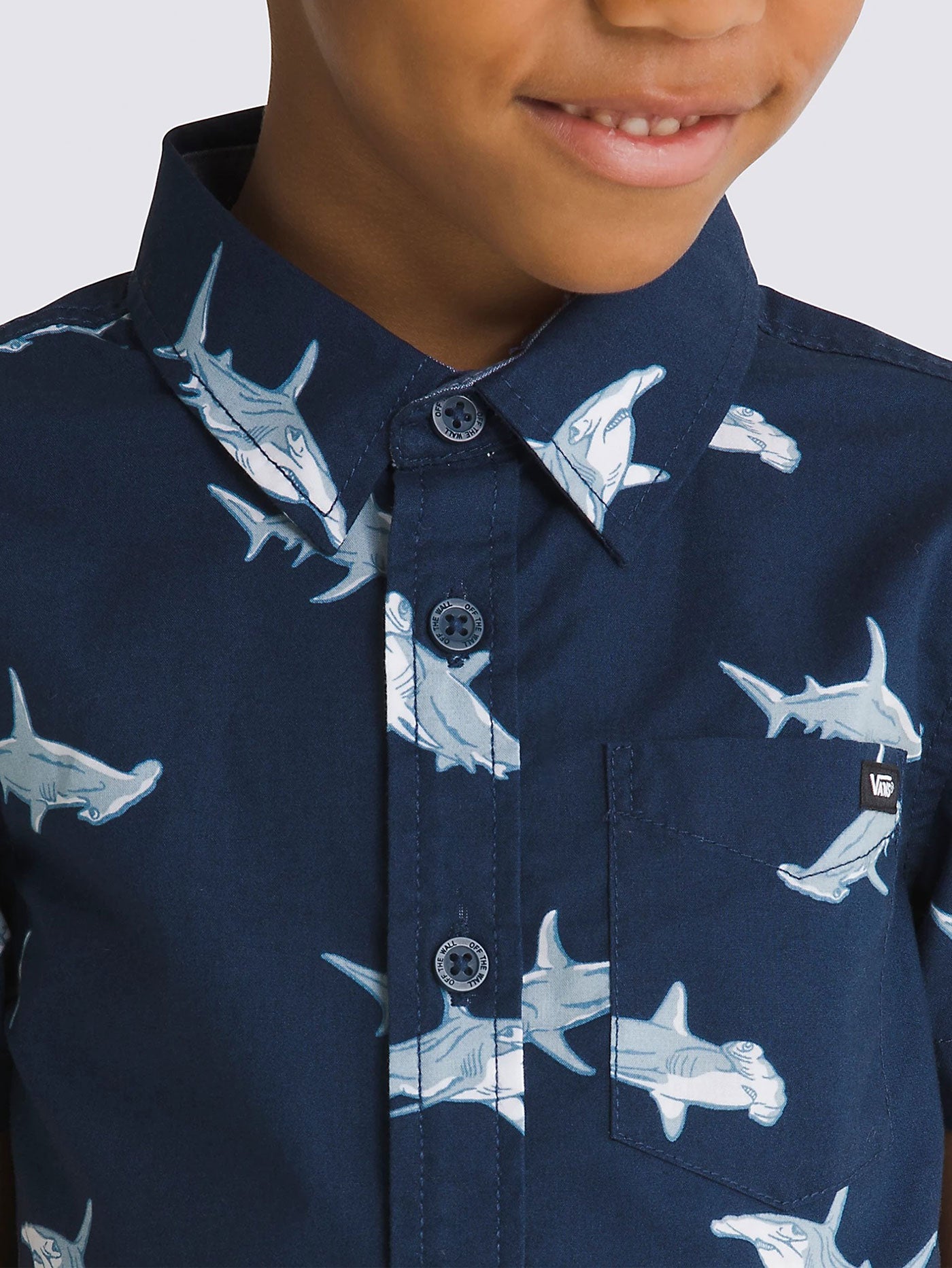 Shark Short Sleeve Buttondown Shirt (Boys 2-7)