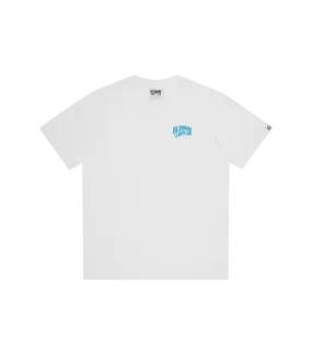 SMALL ARCH LOGO T-SHIRT - WHITE/BLUE LOGO