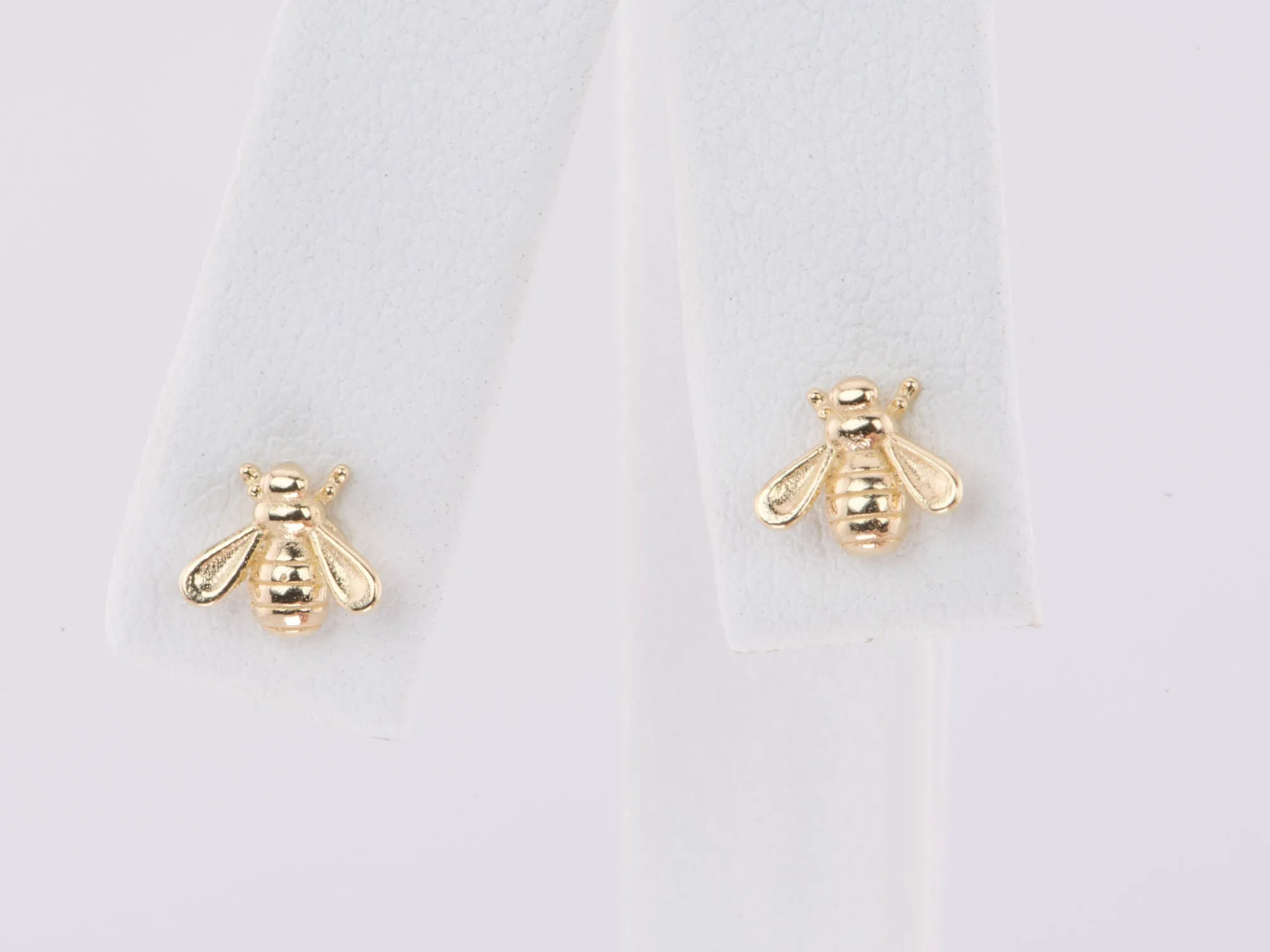 Small Bees Bee Ear Studs Earrings 14K Gold R3181