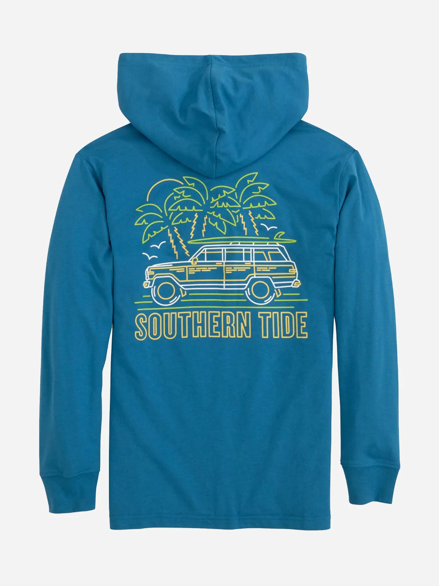     SOUTHERN TIDE  Boys' Neon Woodie Scene Hoodie T-Shirt    