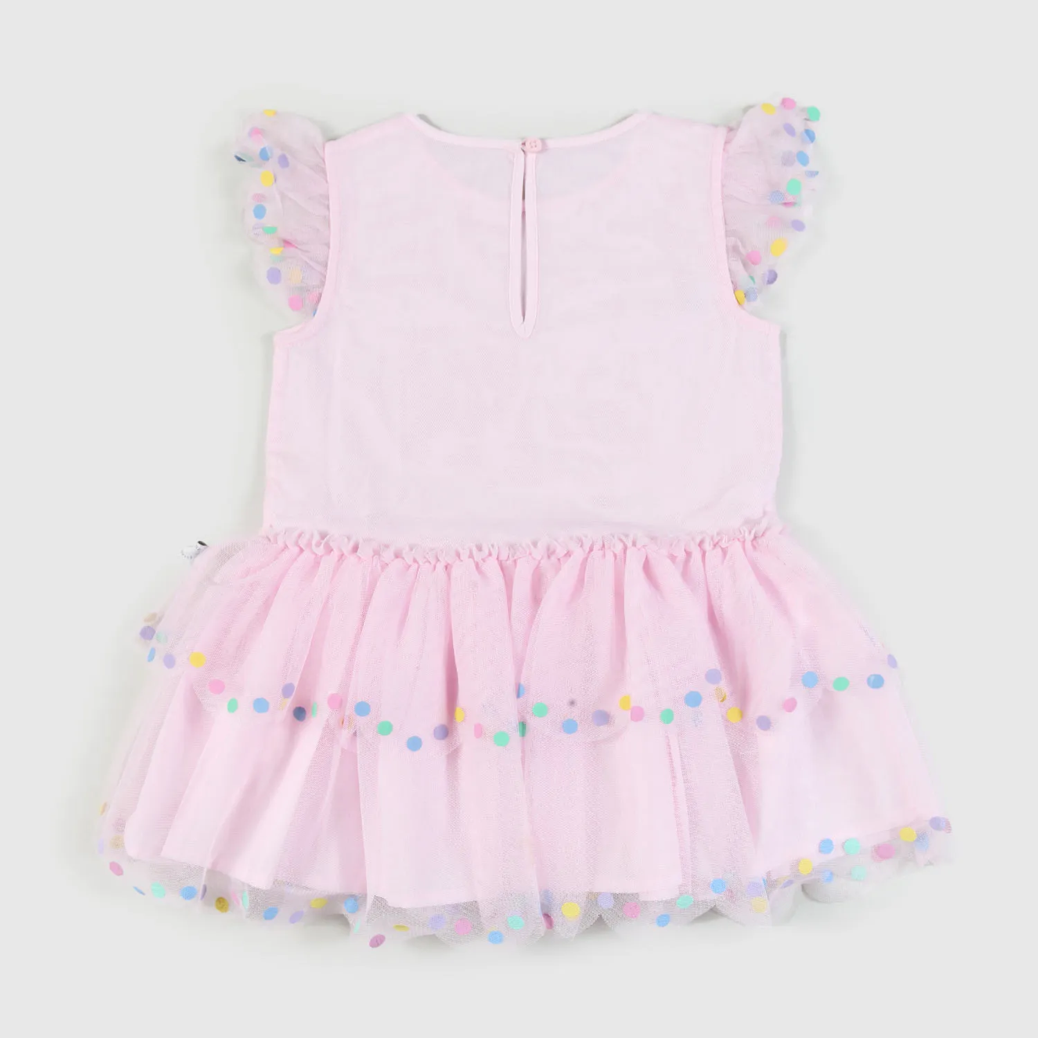 Stella Mccartney Pink Wisteria Dress With Ruffles For Baby Girls