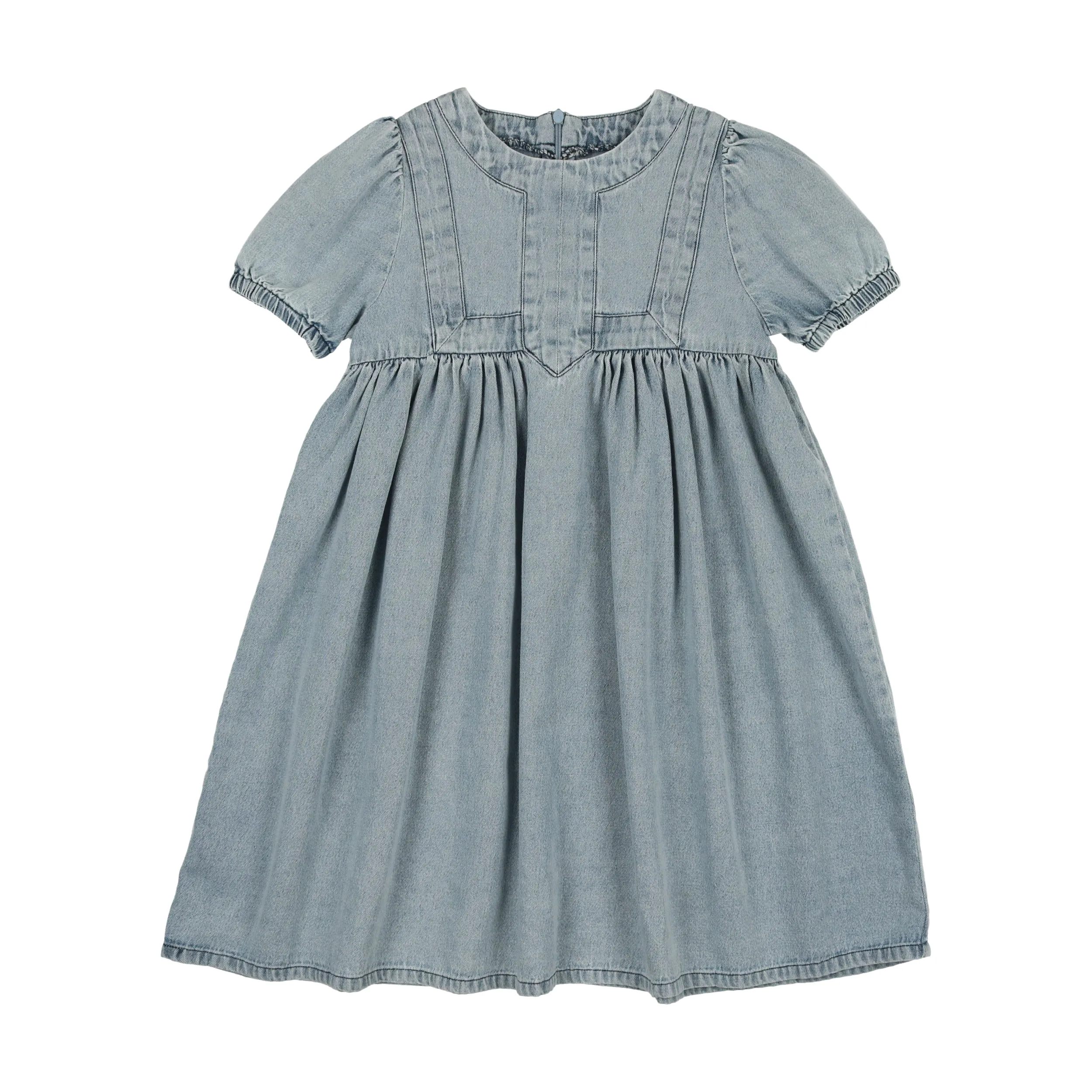 STONEWASH PANEL DRESS SHORT SLEEVE