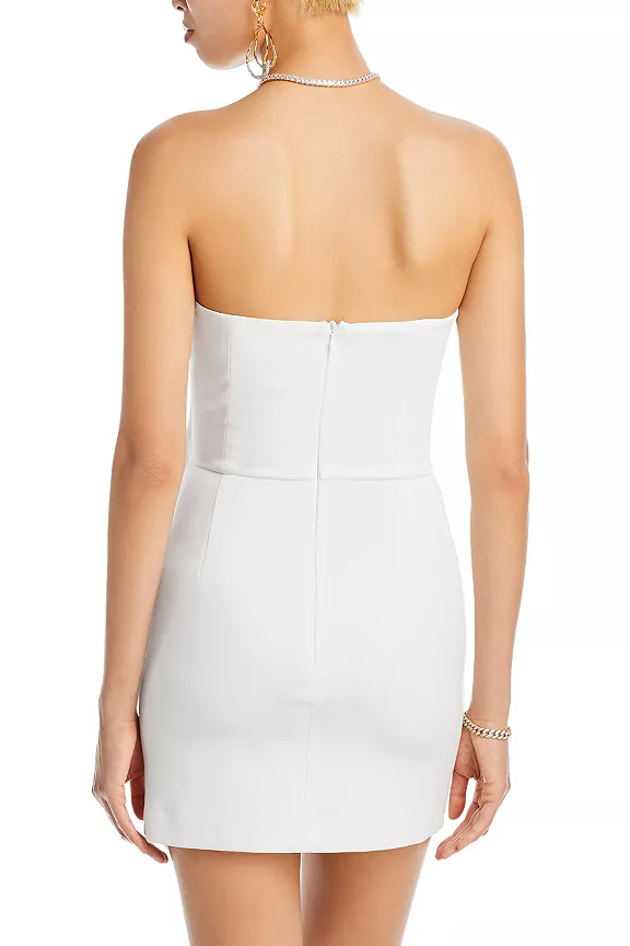 Summer White Whisper Strapless Bow Dress