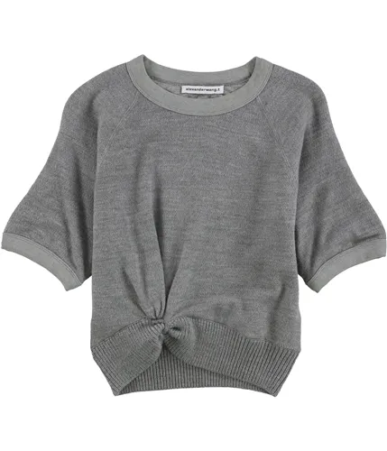 T By Alexander Wang Womens Double Layer Twist Pullover Sweater