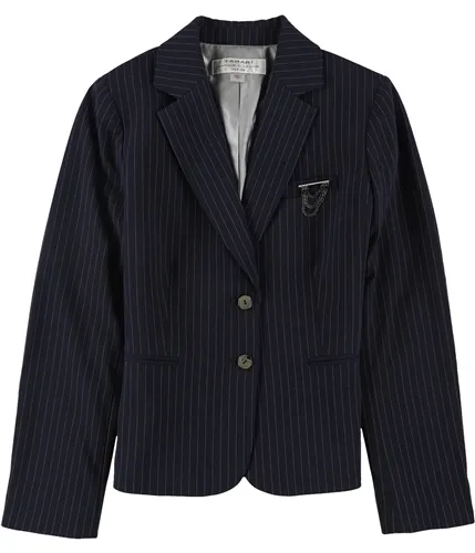 Tahari Womens Pinstripe Two Button Blazer Jacket