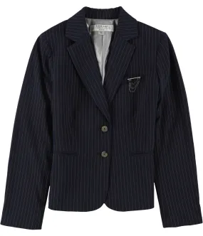 Tahari Womens Pinstripe Two Button Blazer Jacket