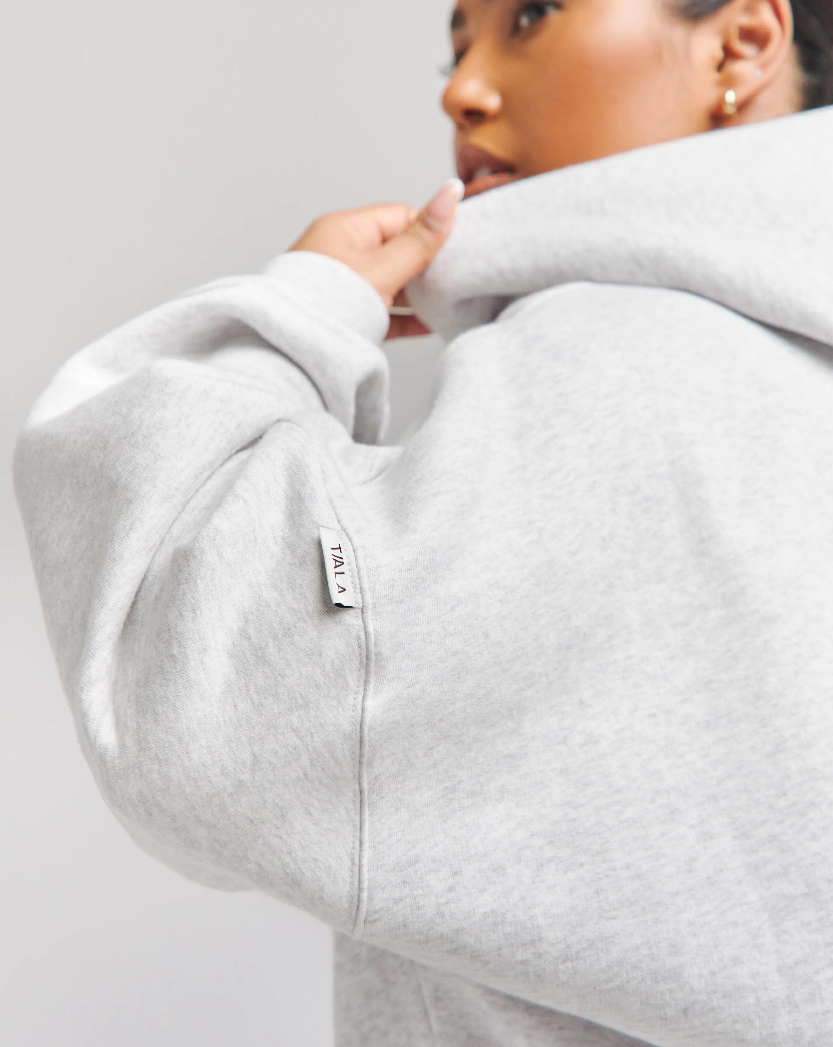 TALA Everyday Girlfriend Hoodie- Grey Marl | Simply Be