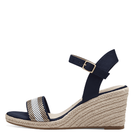 Tamaris Navy Wedge Sandal