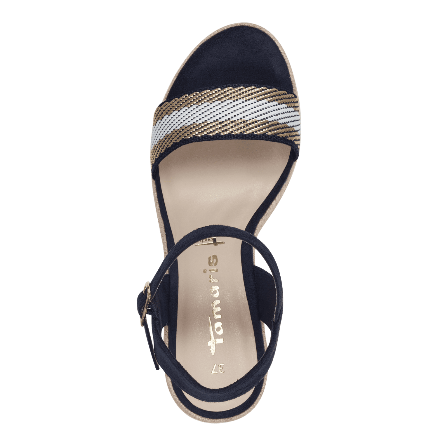 Tamaris Navy Wedge Sandal