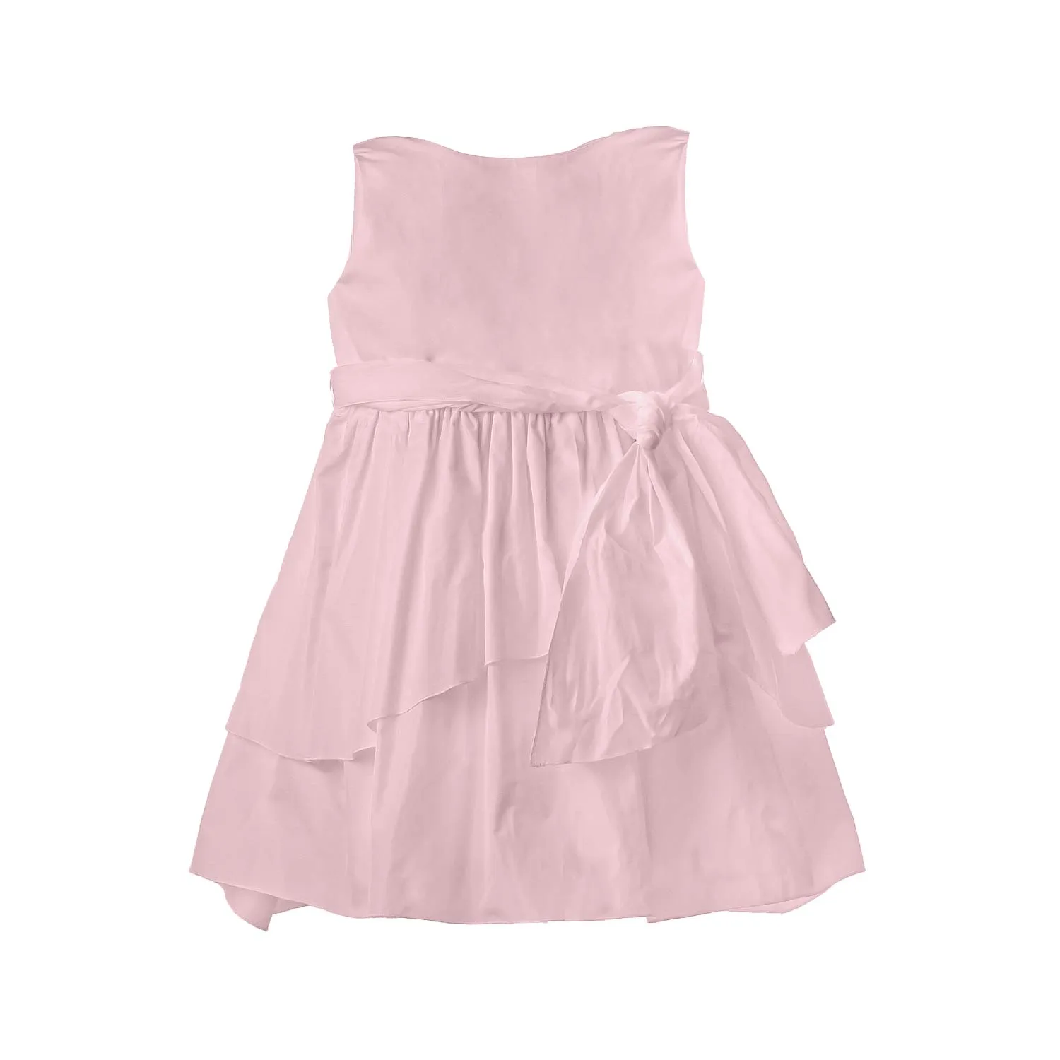 Tete' & Martina Light Pink Sleeveless Short Dress For Little Girls