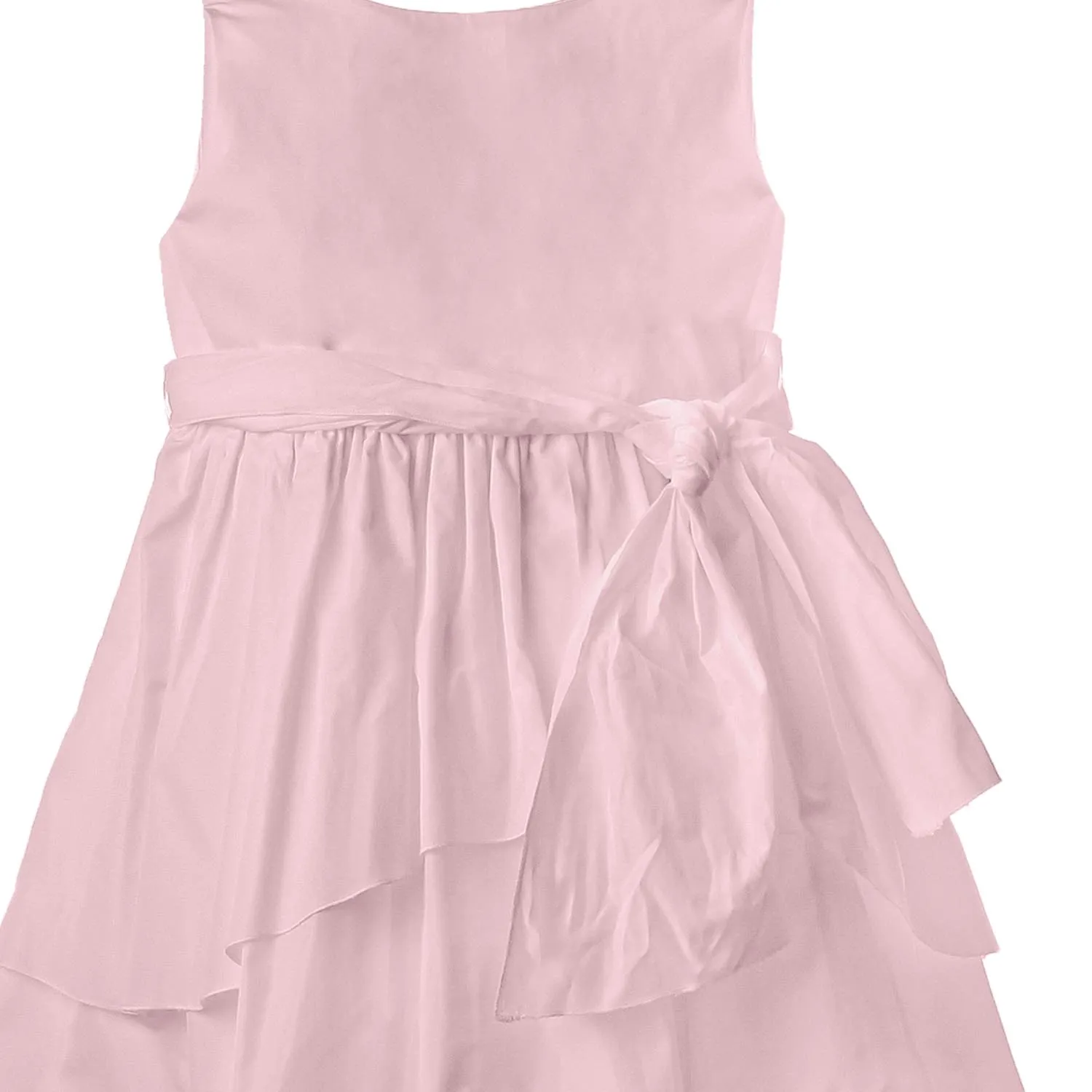 Tete' & Martina Light Pink Sleeveless Short Dress For Little Girls