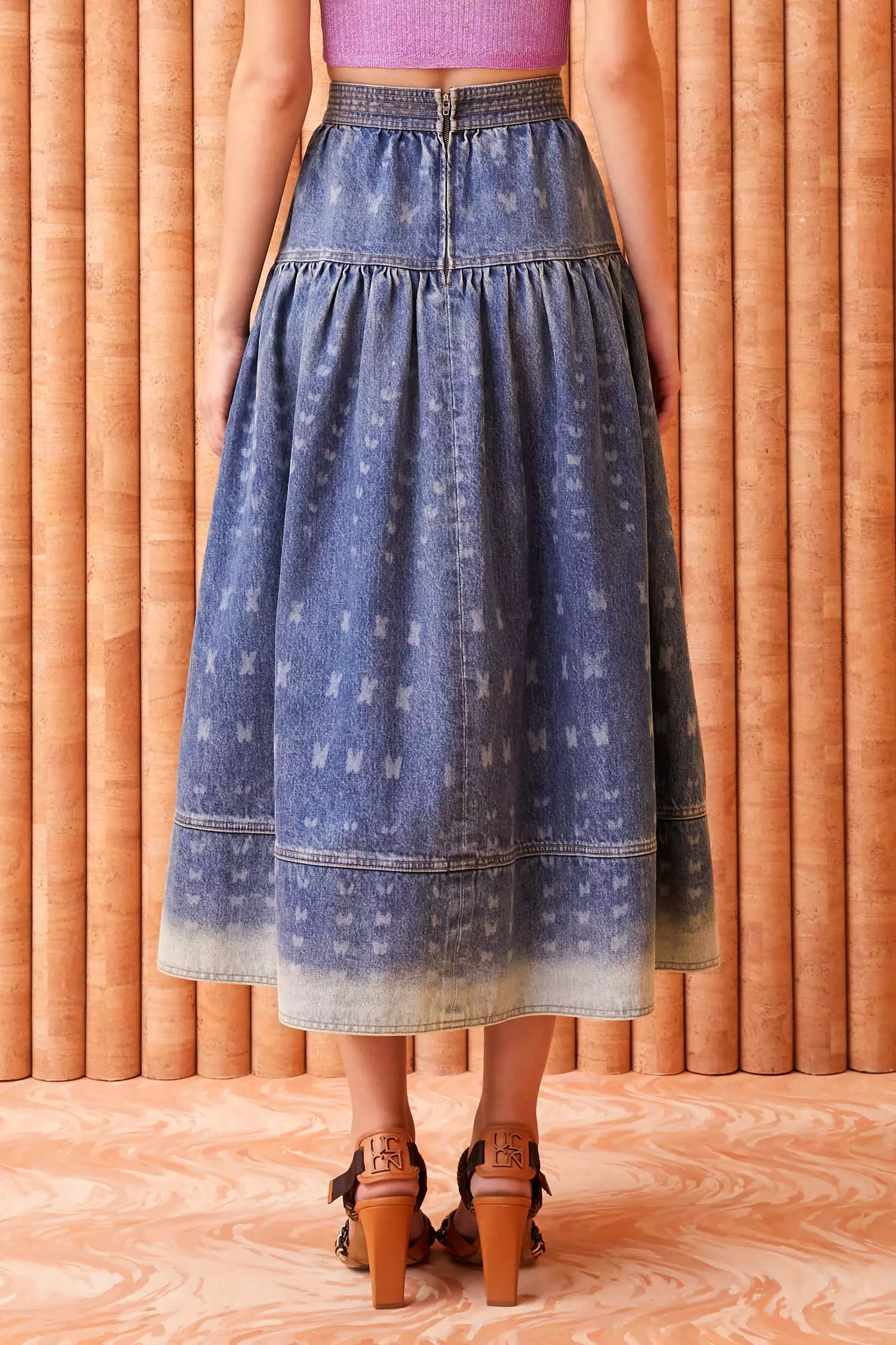 The Astrid Skirt - Etched Arashi Wash