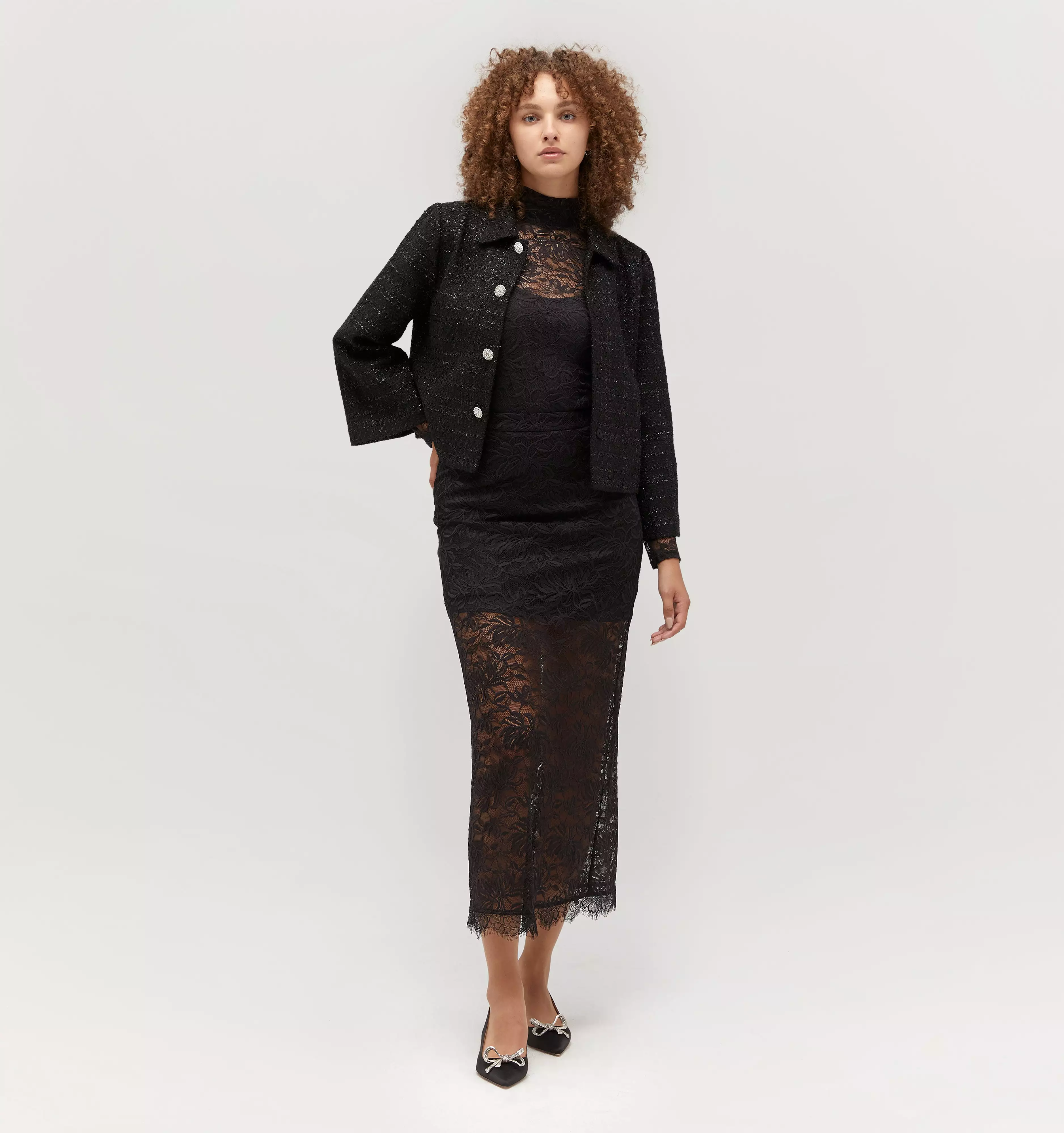 The Olympia Skirt - Black Lace