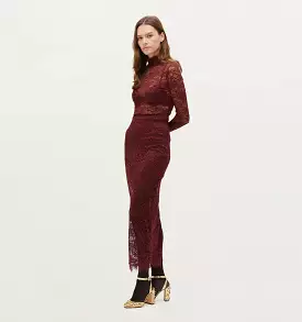 The Olympia Skirt - Plum Lace