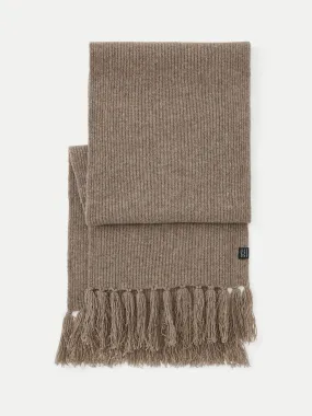 The Yak Wool Scarf in Brown Heather