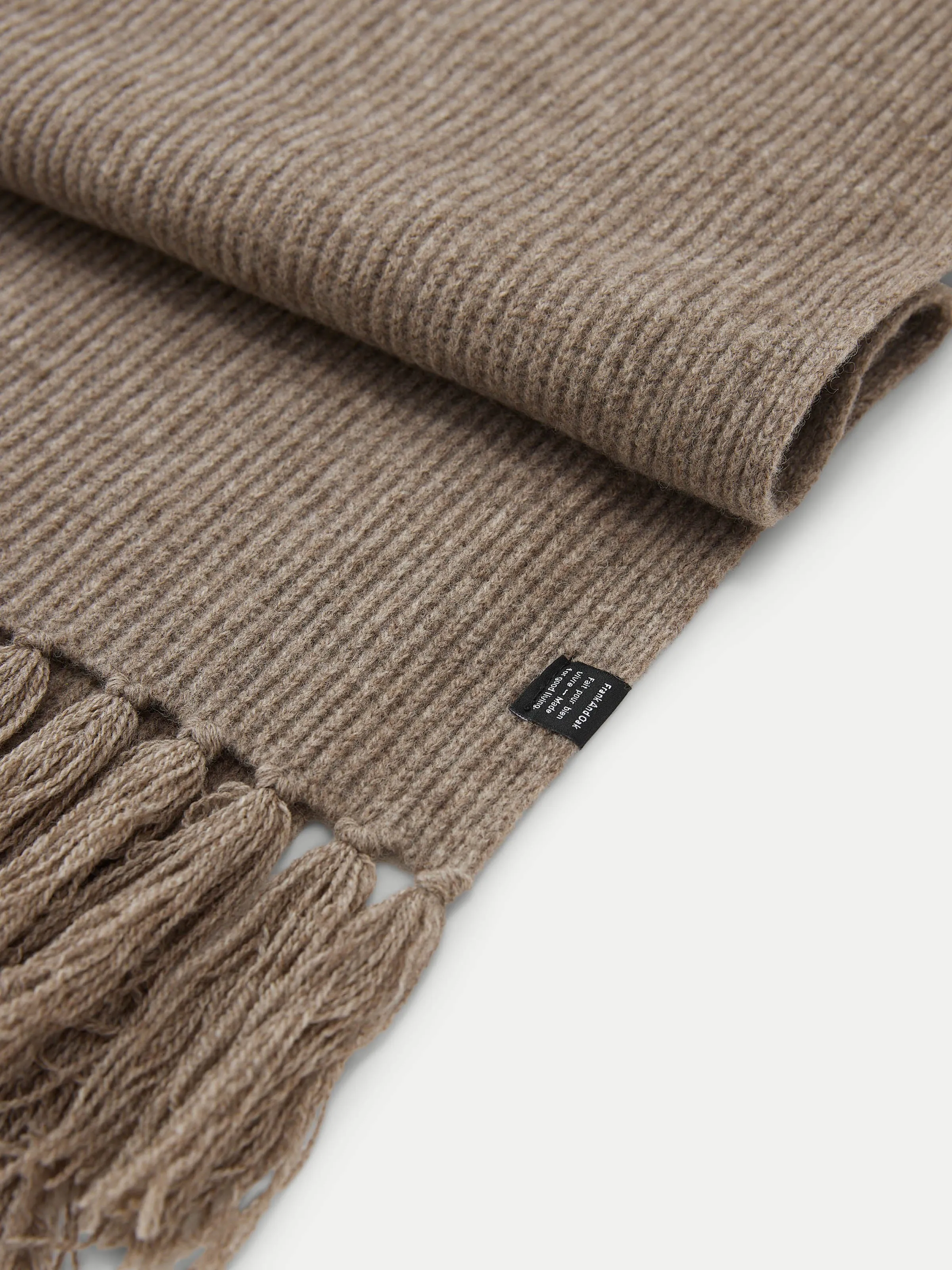 The Yak Wool Scarf in Brown Heather