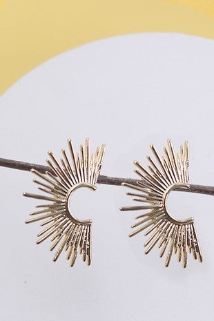 Thinking of Gold Sunburst Earrings