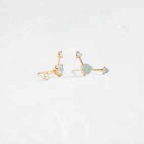 Three-Step Point Earrings - In Stock