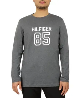 Tommy Hilfiger Long Sleeve Crew Neck Shirt In Carbon Heather