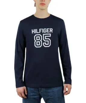 Tommy Hilfiger Long Sleeve Crew Neck Shirt In Dark Navy