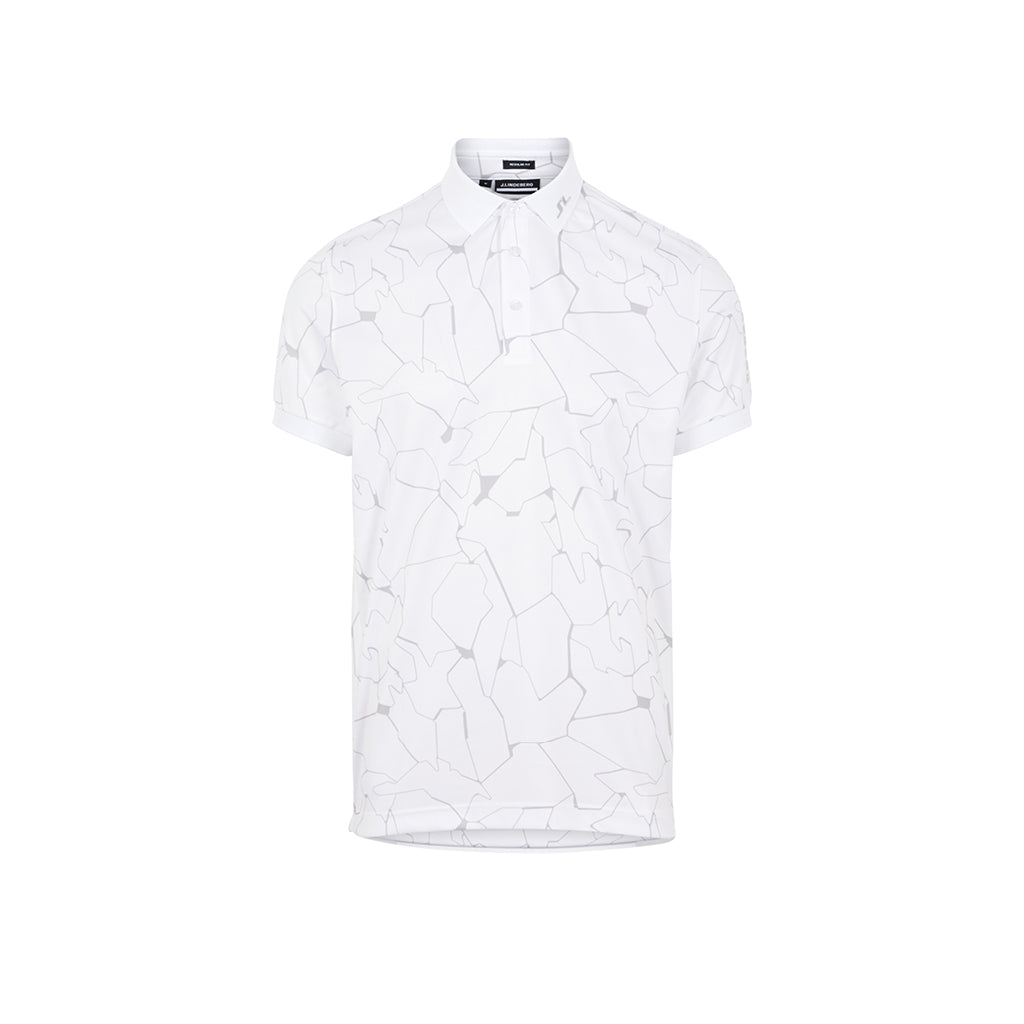 Tour Tech Reg Fit Print Polo Slit White