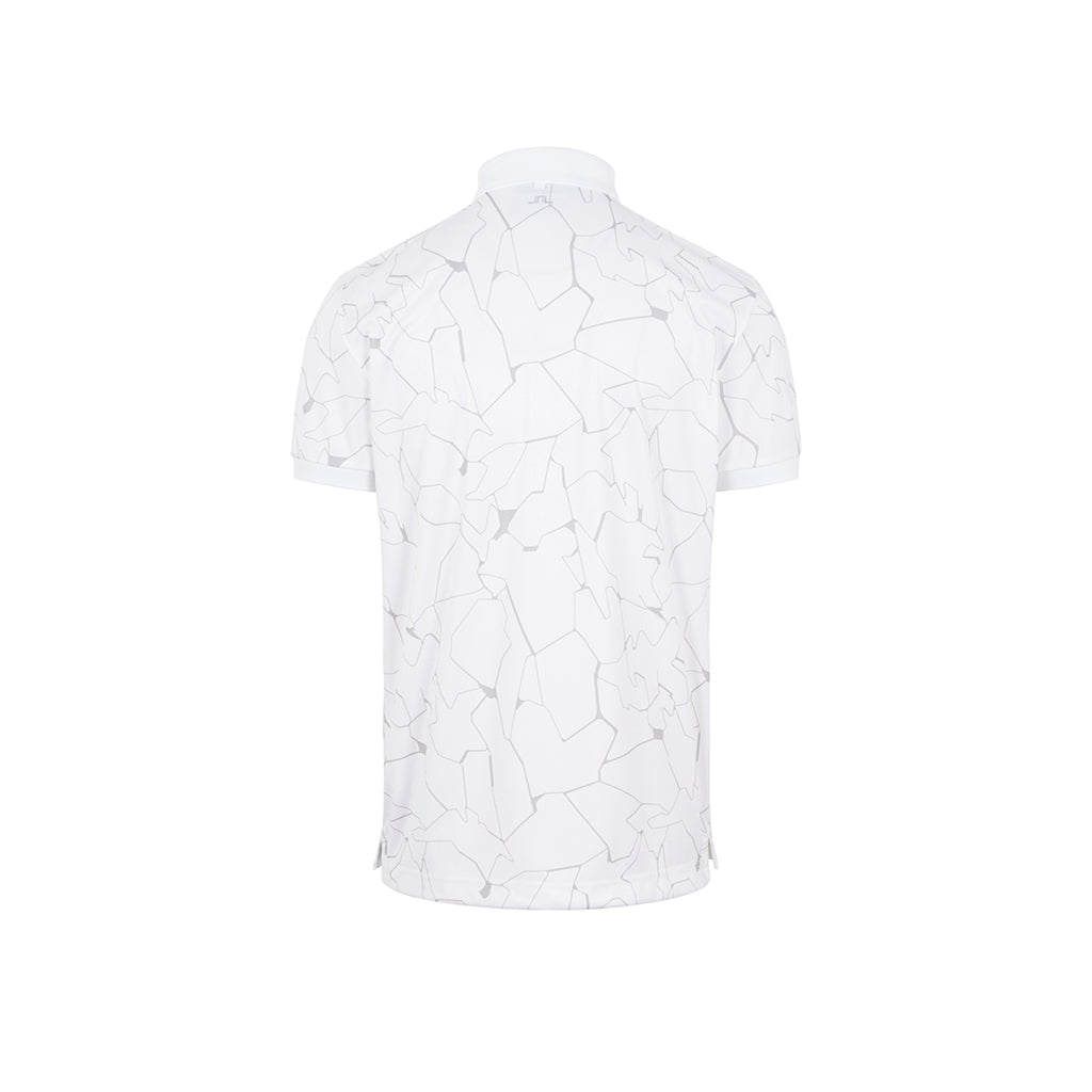 Tour Tech Reg Fit Print Polo Slit White